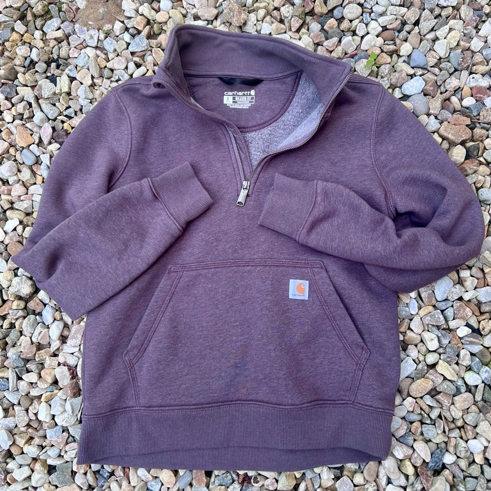 Carhartt WOMEN'S RELAXED FIT MIDWEIGHT QUARTER-ZIP MOCK-NECK SWEATSHIRT
